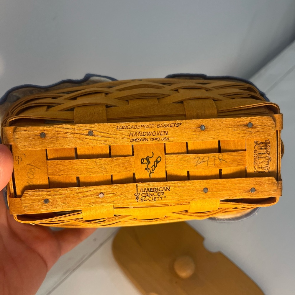 Longaberger Horizon of Hope Basket with Blue Lining - Picture 6 of 15